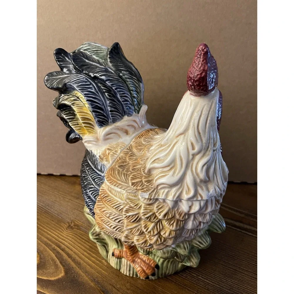 Vintage Jay Import Colorful Farm Rooster 10